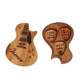 Personalized Guitar Paddles With Wooden Box