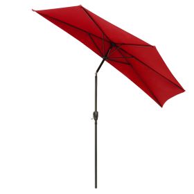 10 Ft Half Umbrella AL/red