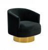 Divani Casa Basalt Modern Black Fabric Accent Chair