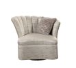 ACME Athalia Swivel Chair w/1 Pillow, Shimmering Pearl 55307