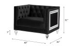 ACME Heibero Chair, Black Velvet 56997