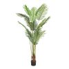 FCH 4FT Green Plastic 12 Leaf Palm Tree Simulation Tree