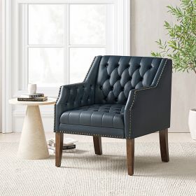 Beatriz Vegan Leather Armchair NAVY