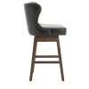 COOLMORE Bar Stools Set of 2 Counter Height Chairs with Footrest for Kitchen, Dining Room And 360 Degree Swivel