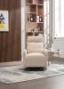 JiaDa Upholstered Swivel Glider.Rocking Chair for Nursery in Beige.Modern Style One Left Bag