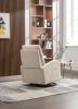 JiaDa Upholstered Swivel Glider.Rocking Chair for Nursery in Beige.Modern Style One Left Bag