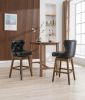 COOLMORE Bar Stools Set of 2 Counter Height Chairs with Footrest for Kitchen, Dining Room And 360 Degree Swivel