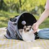 3 in 1 Cat Bed; Foldable Tunnel Pet Travel Carrier Bag Toy Cat Bed with Plush Balls for Indoor Cats Puppy