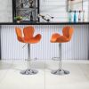 COOLMORE Swivel Bar Stools Set of 2 Adjustable Counter Height Chairs with Footrest for Kitchen, Dining Room