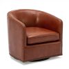 Trenton Swivel Arm Chair - Caramel