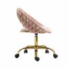 COOLMORE Computer Chair Office Chair Adjustable Swivel Chair Fabric Seat Home Study Chair