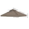 10x10ft 2T Tent Top Brown