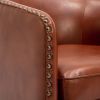 Trenton Swivel Arm Chair - Caramel