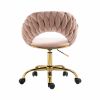 COOLMORE Computer Chair Office Chair Adjustable Swivel Chair Fabric Seat Home Study Chair