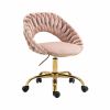 COOLMORE Computer Chair Office Chair Adjustable Swivel Chair Fabric Seat Home Study Chair