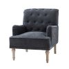 Pholus Armchair with Carved Legs and Nailhead Trim