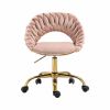 COOLMORE Computer Chair Office Chair Adjustable Swivel Chair Fabric Seat Home Study Chair