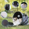 3 in 1 Cat Bed; Foldable Tunnel Pet Travel Carrier Bag Toy Cat Bed with Plush Balls for Indoor Cats Puppy