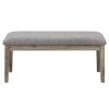 Upholstered Entryway Bench, Bedroom Bench for End of Bed, Dining Bench with Padded Seat for Kitchen, Living Room, Fabric Solid Wood Indoor Bench