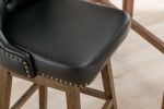 COOLMORE Bar Stools Set of 2 Counter Height Chairs with Footrest for Kitchen, Dining Room And 360 Degree Swivel