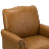 Jonathas Vegan Leather Armchair-CAMEL