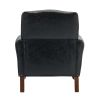 Jonathas Vegan Leather Armchair-NAVY