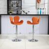 COOLMORE Swivel Bar Stools Set of 2 Adjustable Counter Height Chairs with Footrest for Kitchen, Dining Room