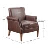 Annika Faux Leather Accent Arm Chair