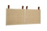 Short double decorative panel,Head board,Natural Rattan, for Bedroom, Living Room,Hallway