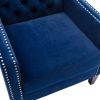 accent armchair living room chair with nailheads and solid wood legs