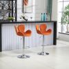 COOLMORE Swivel Bar Stools Set of 2 Adjustable Counter Height Chairs with Footrest for Kitchen, Dining Room