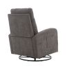 JiaDa Upholstered Swivel Glider.Rocking Chair for Nursery in Dark Grey.Modern Style One Left Bag