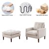 [Video] Welike Modern Fabric Single Sofa Chair, Living room chair, Comfortable Armchair with Solid Wood Legs, Tufted Chair for Reading or Lounging