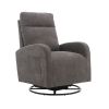 JiaDa Upholstered Swivel Glider.Rocking Chair for Nursery in Dark Grey.Modern Style One Left Bag