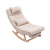 COOLMORE living room Comfortable rocking chair living room chair Beige