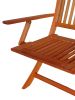 Foldable Patio Dining Set, 4 Folding Chairs, Indoor and outdoor universal, Teak