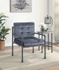 ACME Brantley Chair in Gray Velvet & Sandy Gray Finish AC00429