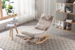 COOLMORE living room Comfortable rocking chair living room chair Beige