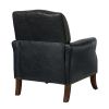 Jonathas Vegan Leather Armchair-NAVY