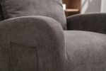 JiaDa Upholstered Swivel Glider.Rocking Chair for Nursery in Dark Grey.Modern Style One Left Bag