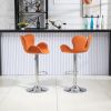 COOLMORE Swivel Bar Stools Set of 2 Adjustable Counter Height Chairs with Footrest for Kitchen, Dining Room