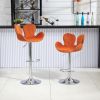 COOLMORE Swivel Bar Stools Set of 2 Adjustable Counter Height Chairs with Footrest for Kitchen, Dining Room