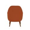 Astrid Mid-Century Burnt Orange Velvet Arm Chair