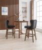 COOLMORE Bar Stools Set of 2 Counter Height Chairs with Footrest for Kitchen, Dining Room And 360 Degree Swivel