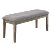 Upholstered Entryway Bench, Bedroom Bench for End of Bed, Dining Bench with Padded Seat for Kitchen, Living Room, Fabric Solid Wood Indoor Bench