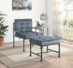 ACME Brantley Chair in Gray Velvet & Sandy Gray Finish AC00429