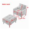 [Video] Welike Modern Fabric Single Sofa Chair, Living room chair, Comfortable Armchair with Solid Wood Legs, Tufted Chair for Reading or Lounging