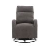 JiaDa Upholstered Swivel Glider.Rocking Chair for Nursery in Dark Grey.Modern Style One Left Bag