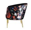 ACME Colla Accent Chair, Black Velvet & Gold 59817