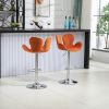 COOLMORE Swivel Bar Stools Set of 2 Adjustable Counter Height Chairs with Footrest for Kitchen, Dining Room